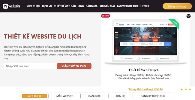 Thiết kế web chuyên nghiệp tại Web4s